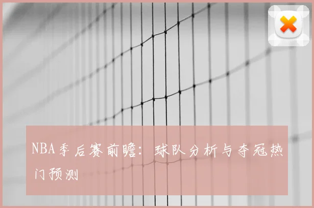 NBA季后赛前瞻：球队分析与夺冠热门预测